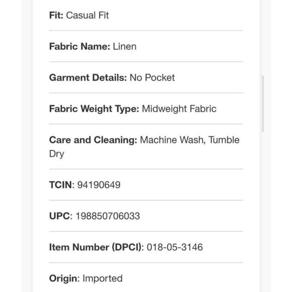 Blue & White Nautical Women's Linen Blend Skort - A New Day NWT/Size  8 - Picture 5 of 6